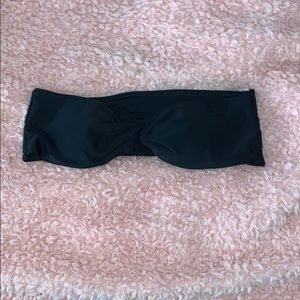 Black Strapless swim top